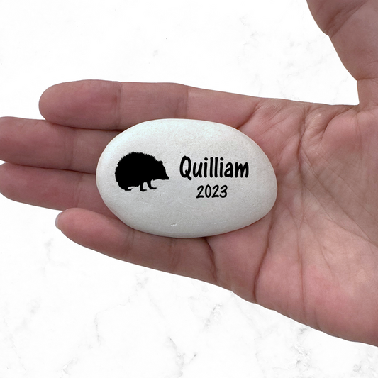 Hedgehog Memorial Stone- Personalized Pet Keepsake