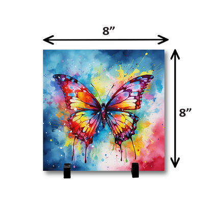 Butterfly Art - Colorful Butterfly Tile