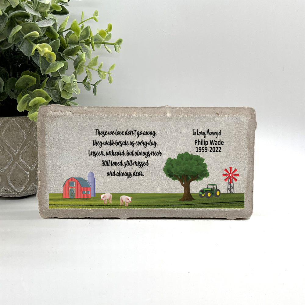 Memorial Stone - Sympathy Gift  Bereavement Gift  Funeral Gift - Farm Memorial - Condolence Gift - Custom Memorial Gift - Farm Memorial