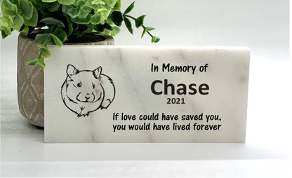 Guinea Pig Memorial Stone - If love could have saved you, you would have lived forever