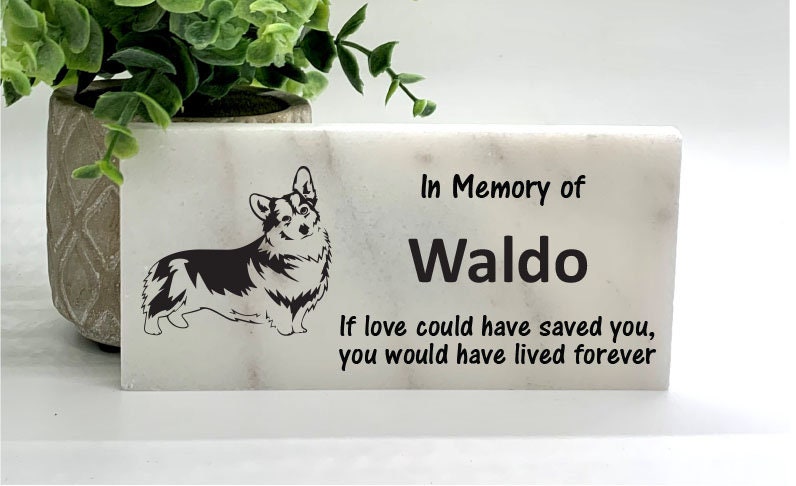 Corgi Memorial Stone - Personalized Dog Memorial