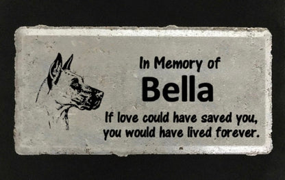 Great Dane Memorial Stone - Personalized Pet Sympathy Gift