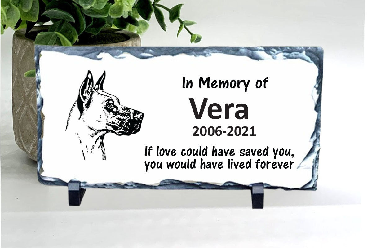 Great Dane Memorial Stone - Personalized Pet Sympathy Gift