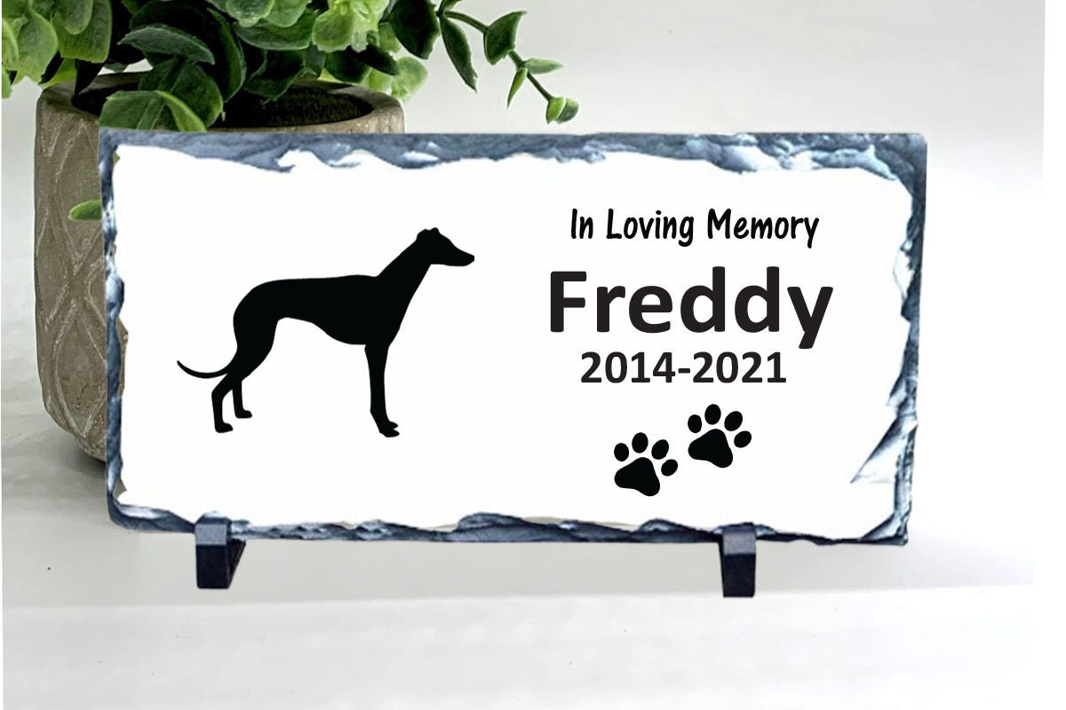 Greyhound Memorial Stone - Personalized Greyhound Sympathy Gift