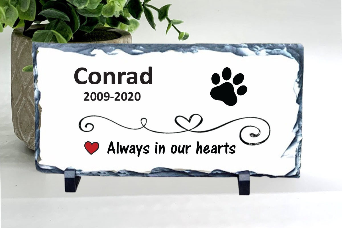 Paw Print Memorial Stone  - Always in our hearts