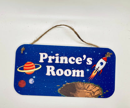 Space Theme Name sign- Personalized 5"x10" Name Sign