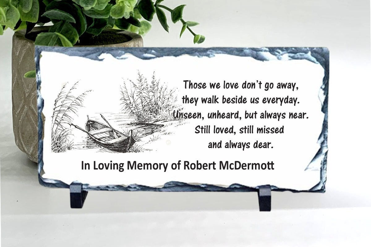 Memorial Stone - Sympathy Gift  Bereavement Gift Funeral Gift - Boat - Condolence Gift - Custom Memorial Gift - Personalized - Loss of Father