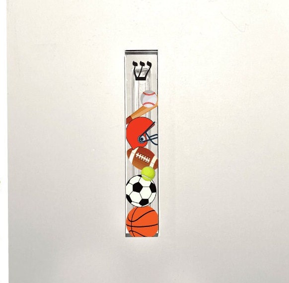 Mezuzah - Sports Mezuzah - Boys Room - Acrylic Mezuzah - Modern Mezuzah - Personalized Judaica Gift - New Baby Gift - New Home Gift - Sports