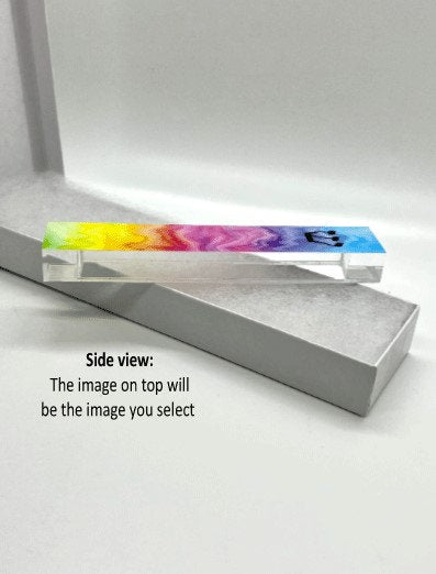 Rainbow Stripes Mezuzah - Can be personalized - Acrylic Mezuzah