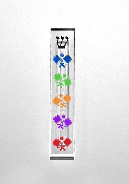 Mezuzah - Pickleball Mezuzah - Acrylic Mezuzah - Personalized Judaica Gift - Pickleball Player Gift - New Home Gift - Custom Mezuzah