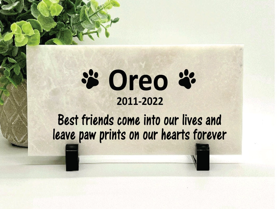Memorial Stone- Dog Memorial - Personalized Dog Memorial Gift - Pet loss gift - Sympathy Gift - Custom Pet Memorial Stone - Best Friends