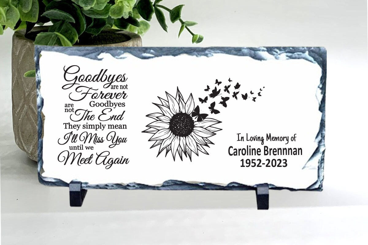 Memorial Stone - Sympathy Gift  Bereavement Gift  Funeral Gift - Sunflower Memorial - Memorial Gift - Condolence Gift - Custom Memorial