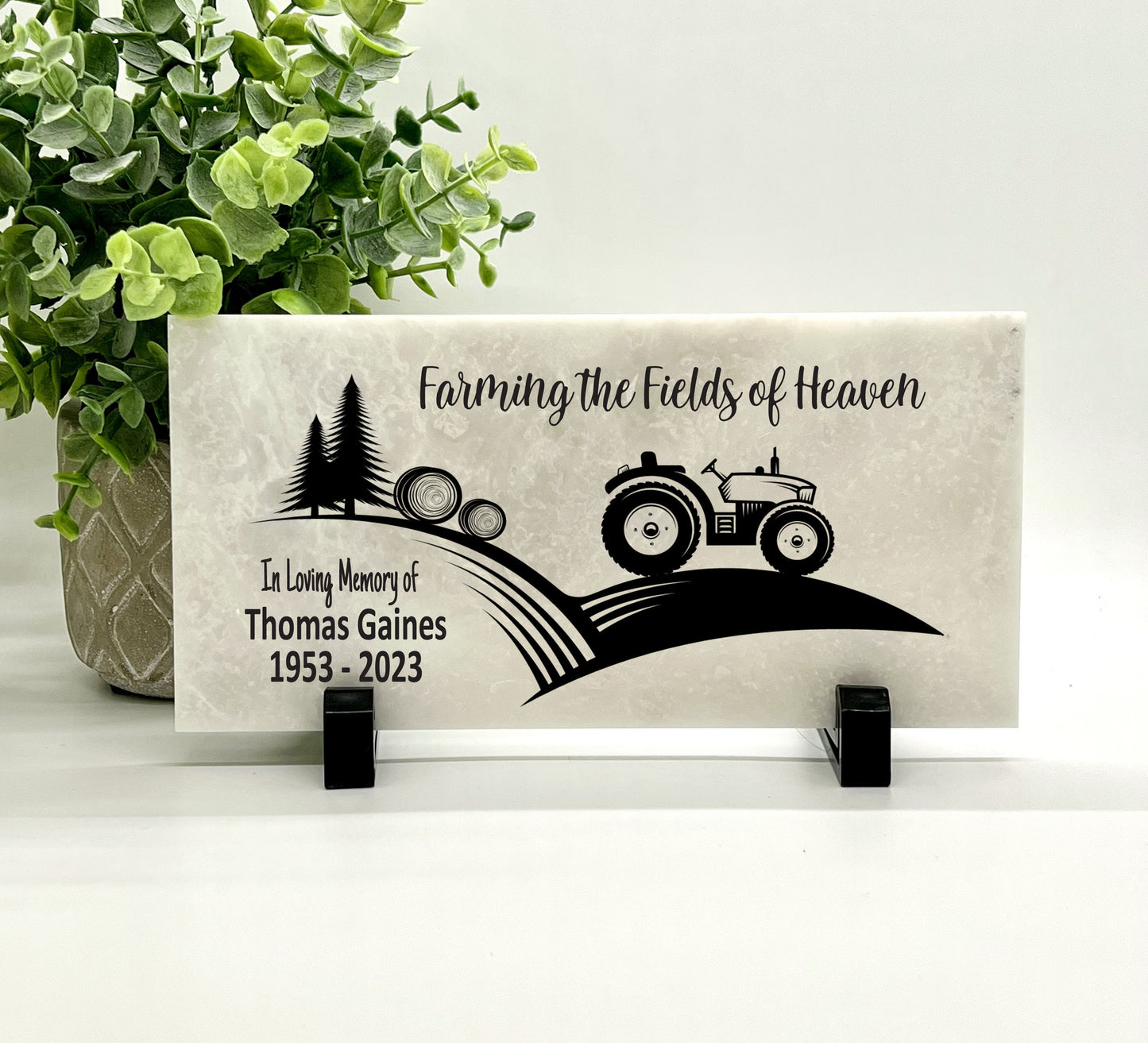 Memorial Stone - Sympathy Gift  Bereavement Gift  Funeral Gift - Farm Memorial - Condolence Gift - Custom Memorial Gift - Farmer Memorial