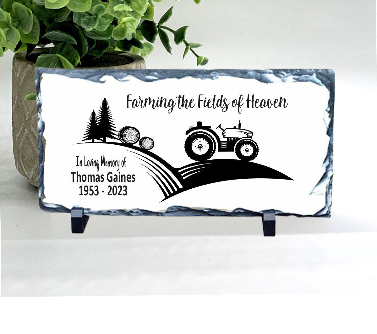 Memorial Stone - Sympathy Gift  Bereavement Gift  Funeral Gift - Farm Memorial - Condolence Gift - Custom Memorial Gift - Farmer Memorial