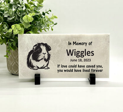 Guinea Pig Memorial Stone - Personalized Pet Keepsake - Pet Loss Gift - Custom Guinea Pig Sympathy Gift - Pet Condolence Gift
