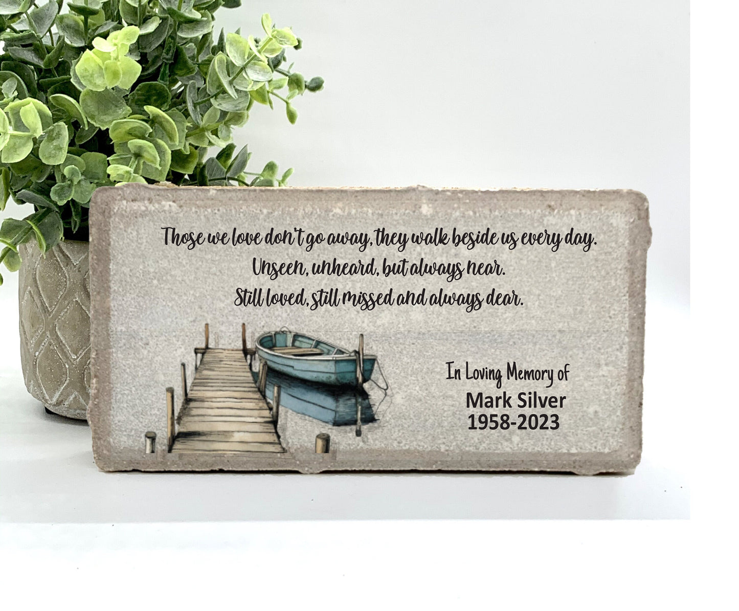 Personalized Boater Memorial Gift with a variety of indoor and outdoor stone choices at www.florida-funshine.com. Our Personalized Family And Friends Memorial Stones serve as heartfelt sympathy gifts for those grieving the loss of a loved one, ensuring a lasting tribute cherished for years. Enjoy free personalization, quick shipping in 1-2 business days, and quality crafted memorials made in the USA.
