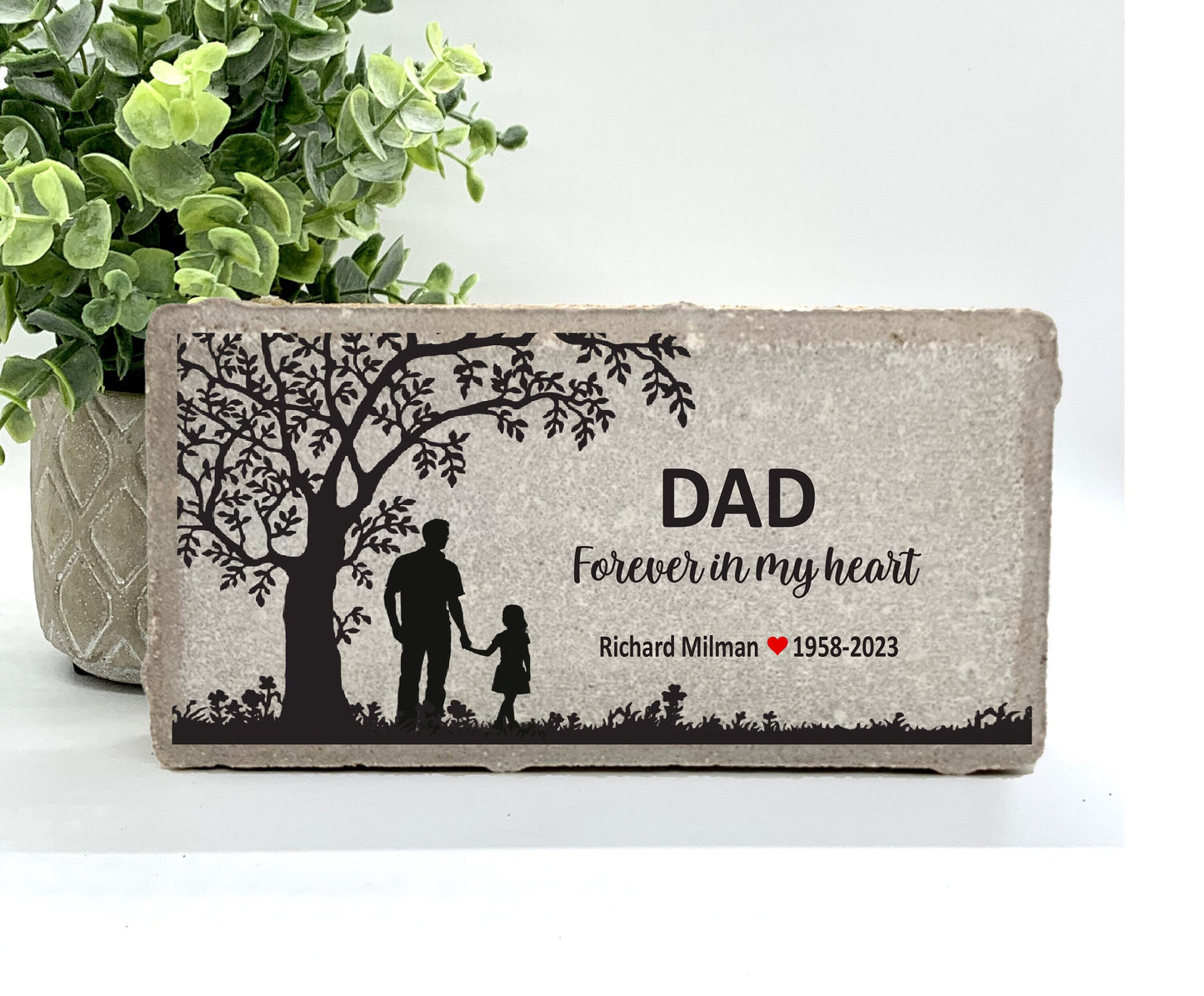 Memorial Stone, Loss of Father, Father and Daughter, Sympathy Gift, Bereavement Gift, Father Memorial, Condolence Gift, Custom Memorial Gift