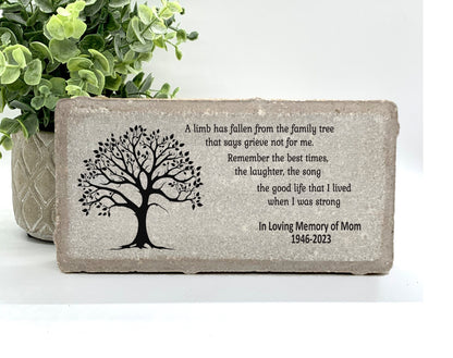 Personalized Family Tree Memorial Gift with a variety of indoor and outdoor stone choices at www.florida-funshine.com. Our Personalized Family And Friends Memorial Stones serve as heartfelt sympathy gifts for those grieving the loss of a loved one, ensuring a lasting tribute cherished for years. Enjoy free personalization, quick shipping in 1-2 business days, and quality crafted memorials made in the USA.
