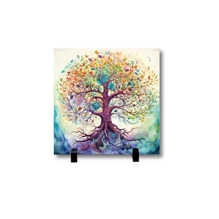 Tree of Life Art - Tree of Life Tile, 8" x 8" Ceramic Tile