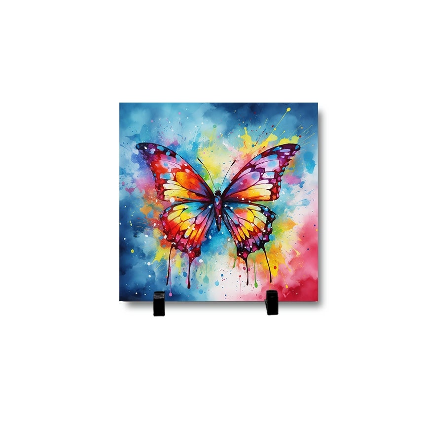 Butterfly Art - Colorful Butterfly Tile