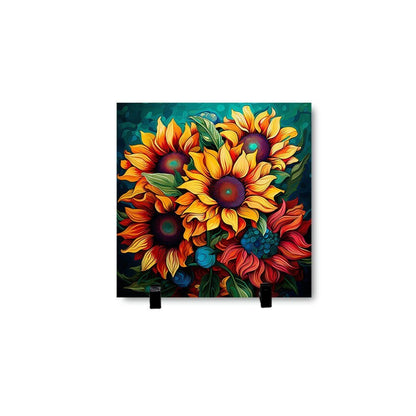Sunflower Art - Custom Tile, 8" x 8" Ceramic Tile