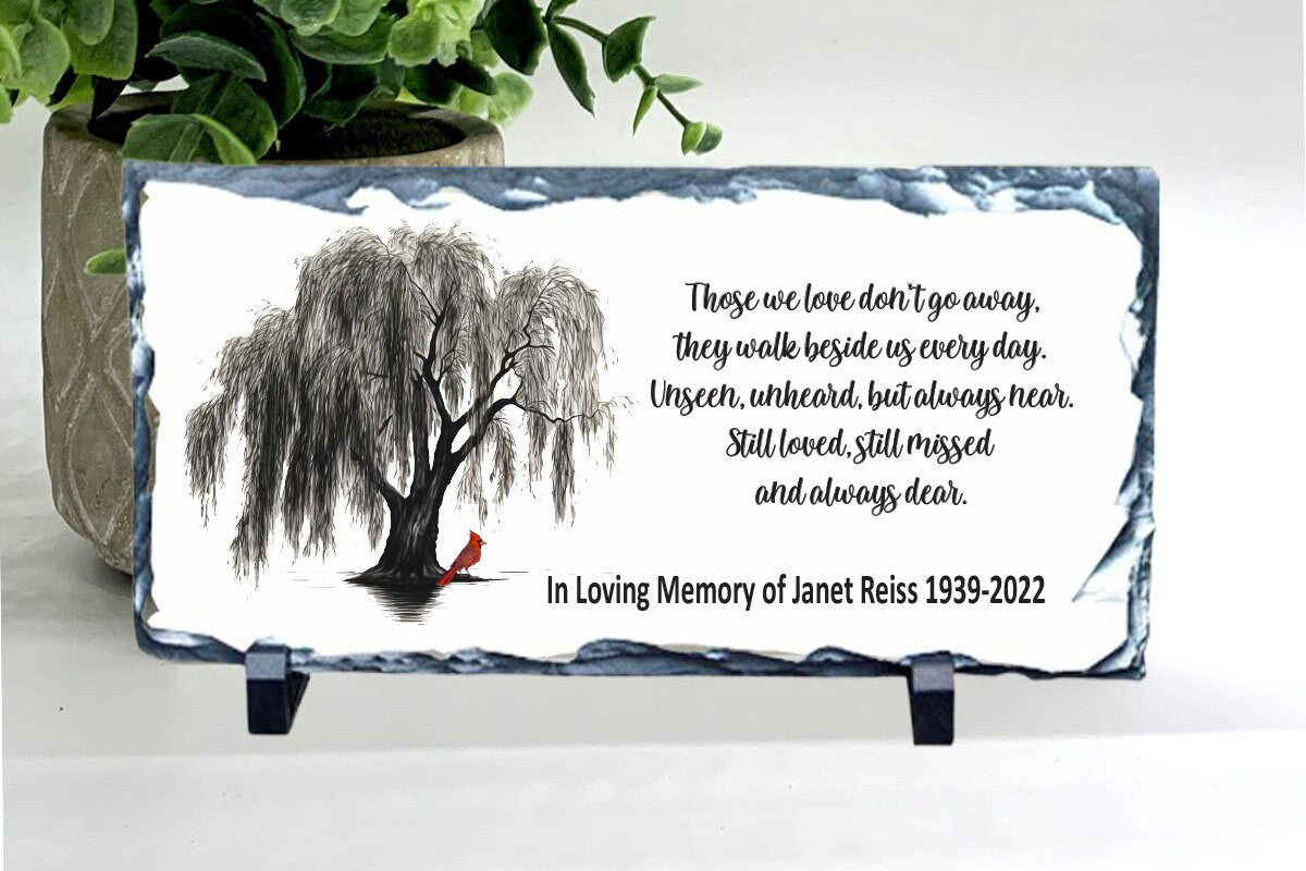 Memorial Stone - Sympathy Gift Bereavement Gift Funeral Gift - Cardinal Memorial - Condolence Gift - Custom Memorial Gift - Tree Cardinal