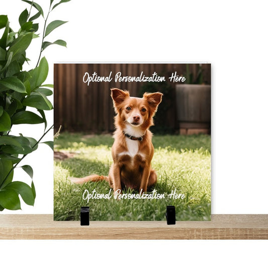 Photo Tile, Personalized Photo Tile Gift, 8" x 8" Custom Tile with your photo/message, Tile Photo Print, Add photo and message
