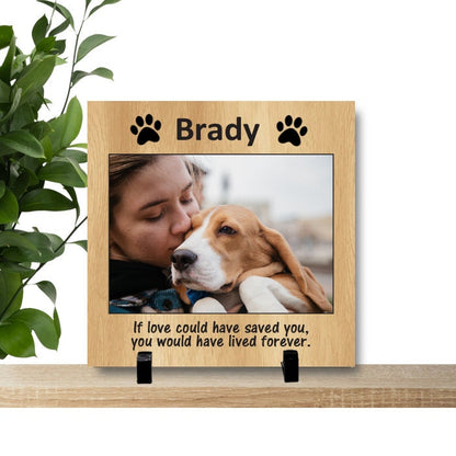Dog Photo Memorial - 8" x 8" Personalized Dog Memorial - Choice of Background - Pet loss gift - Pet keepsake - Pet Remembrance Gift