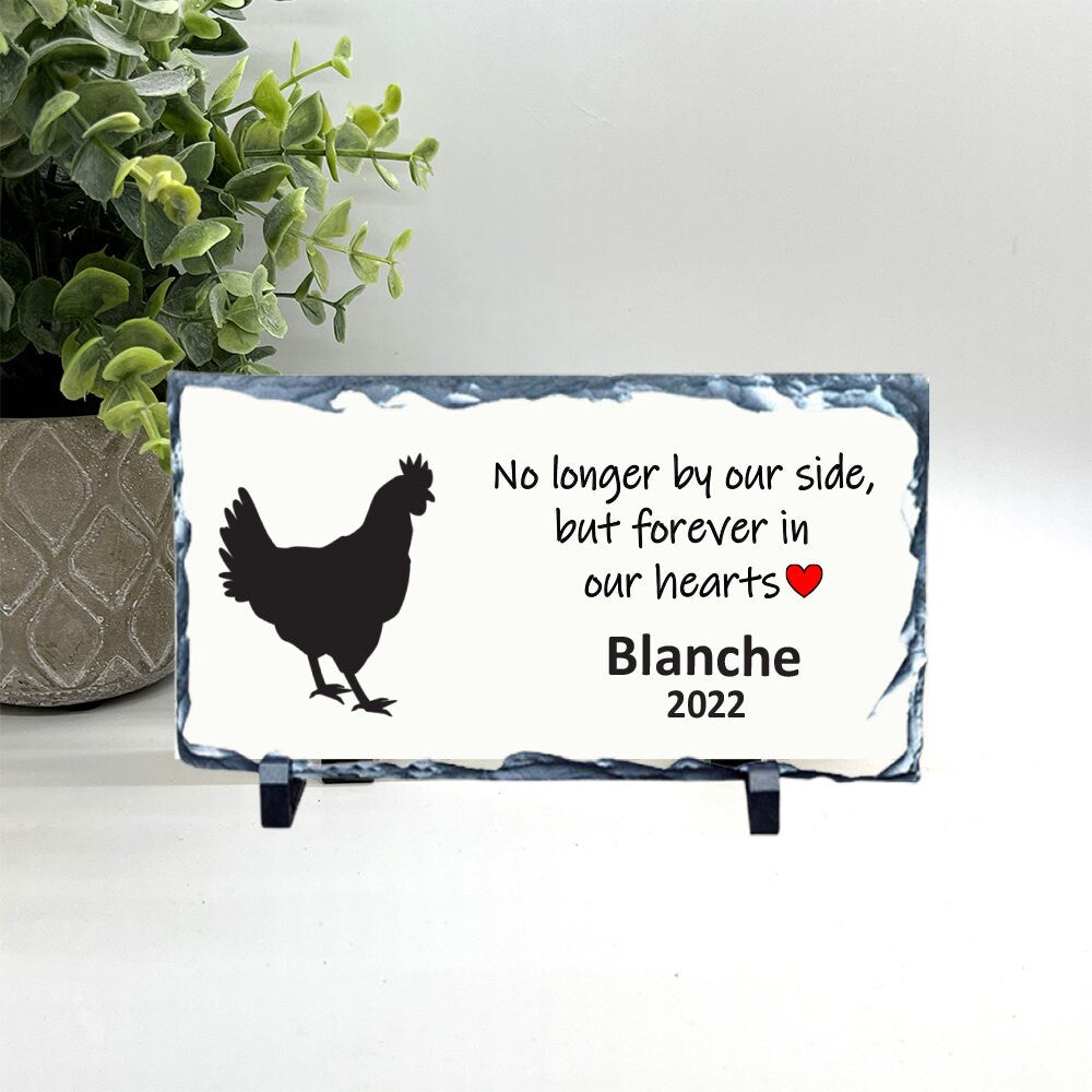 Chicken Memorial Stone - Personalized Pet Memorial Gift - Pet Loss Gifts - Chicken Sympathy Gift -Chicken Memorial Gift