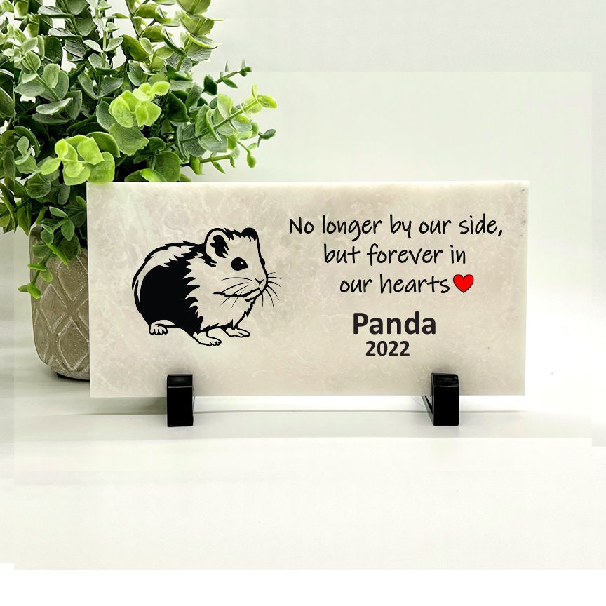 Hamster Memorial Stone - Hamster Memorial Gift -Sympathy Gift - Personalized Pet Remembrance Gift - Pet Keepsake- Pet Memorial Stone