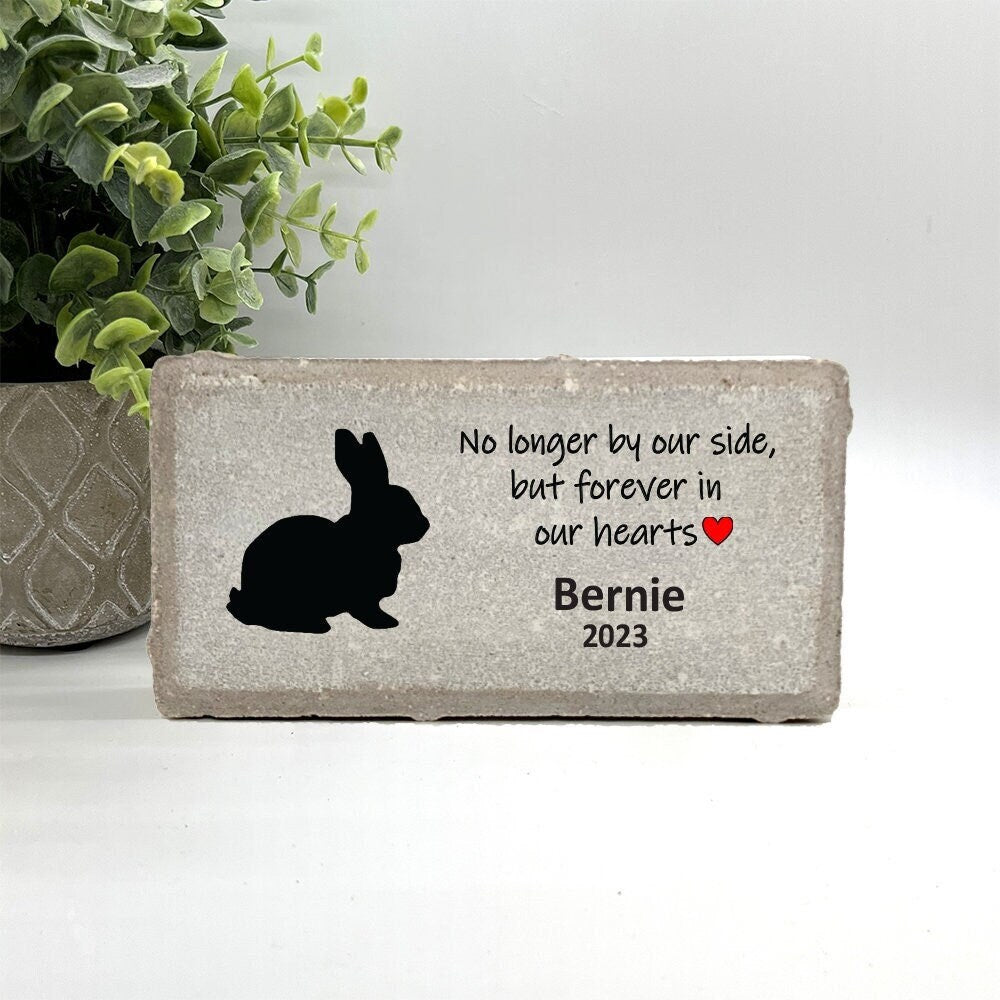 Personalized Rabbit Memorial Gifts with a variety of indoor and outdoor stone choices at www.florida-funshine.com. Our Custom Pet Memorial Stones serve as heartfelt sympathy gifts for those grieving a pet loss, ensuring a lasting tribute cherished for years. Enjoy free personalization, quick shipping in 1-2 business days, and quality crafted memorials made in the USA.