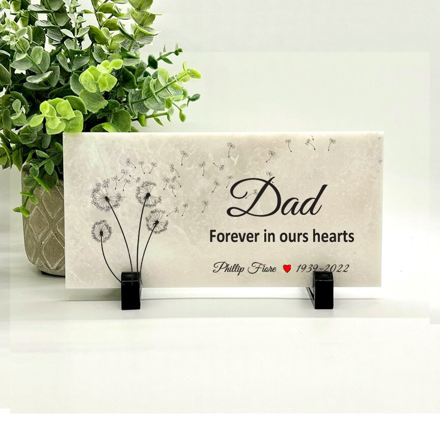 Memorial Stone - Sympathy Gift Bereavement Gift Funeral Gift - Dandelion Memorial - Condolence Gift - Custom Memorial Gift - Loss of Parent