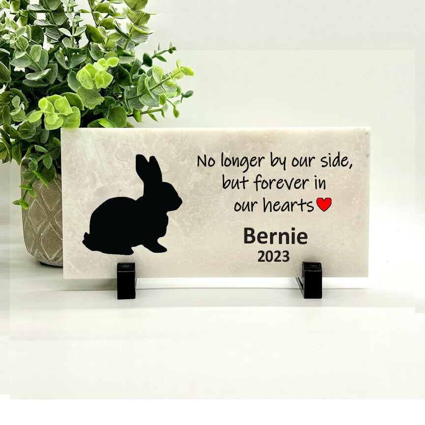 Rabbit Memorial Stone- Bunny Memorial Stone -Rabbit Keepsake- loss of rabbit-Rabbit Sympathy gift- Pet Memorial Stone - Rabbit Memorial Gift