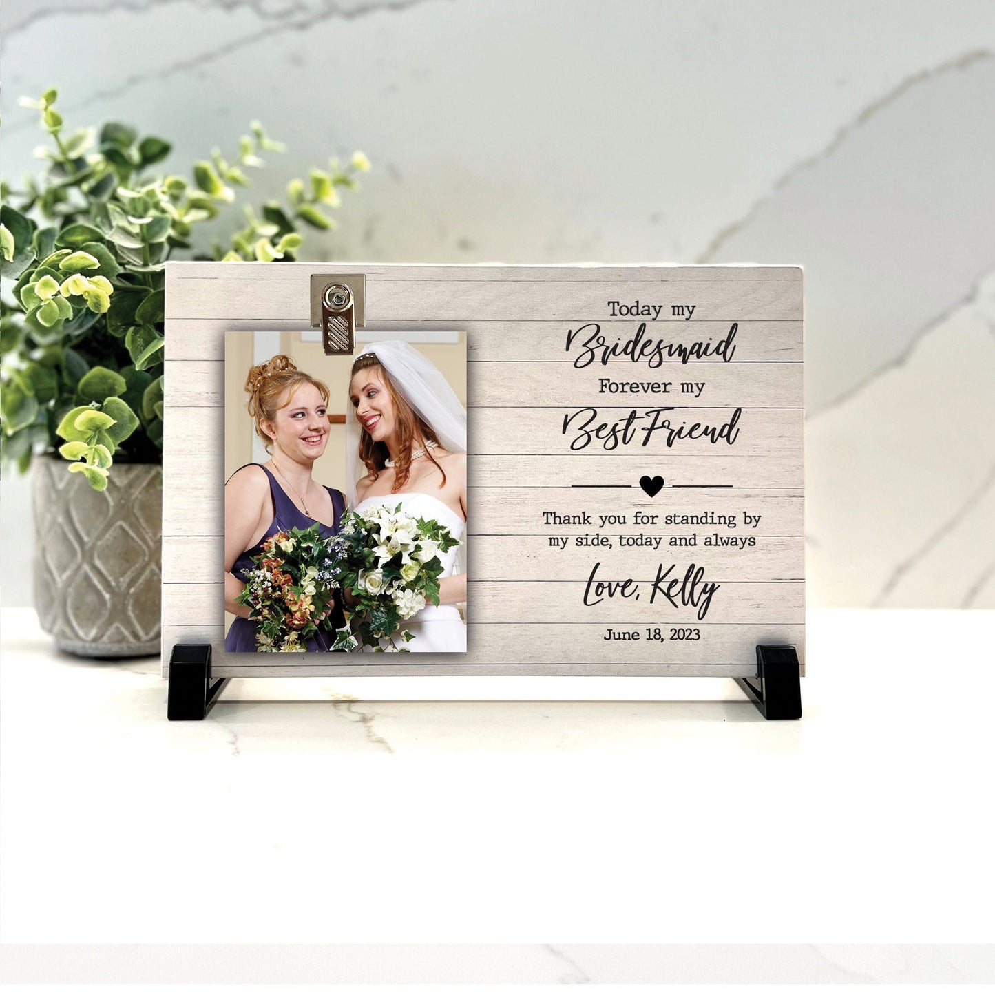 Customize your cherished moments with our Bridesmaid Personalized Picture Frame available at www.florida-funshine.com. Create a heartfelt gift for family and friends with free personalization, quick shipping in 1-2 business days, and quality crafted picture frames, portraits, and plaques made in the USA."