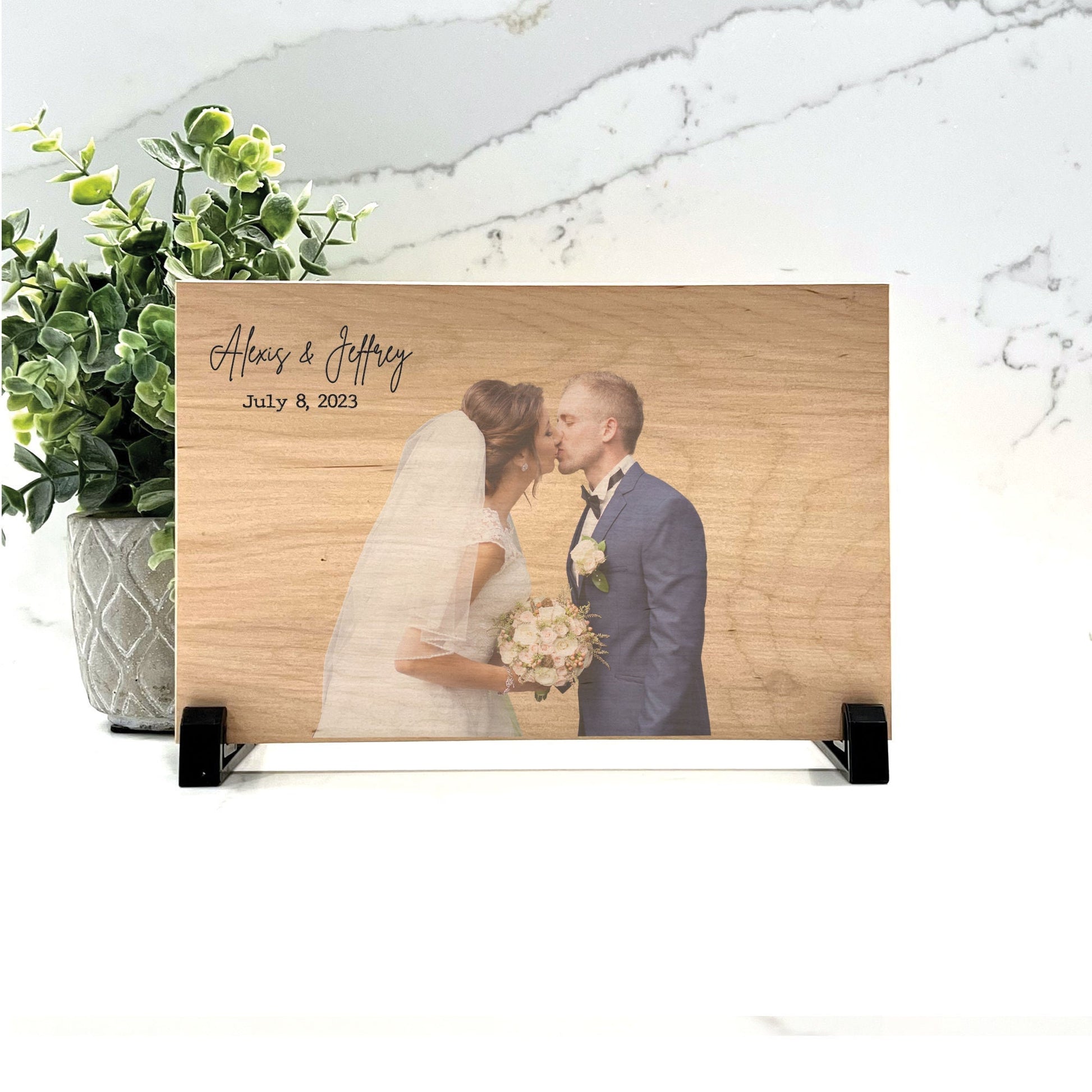 Custom Photo printed on Wood, Personalized photo gift, Personalized Portrait, 8.5" x 5.5" Custom photo gift any occasion, Photo Keepsake