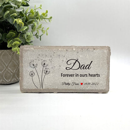 Memorial Stone - Sympathy Gift Bereavement Gift Funeral Gift - Dandelion Memorial - Condolence Gift - Custom Memorial Gift - Loss of Parent