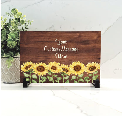 Customize your cherished moments with our Sunflower Personalized Plaque available at www.florida-funshine.com. Create a heartfelt gift for family and friends with free personalization, quick shipping in 1-2 business days, and quality crafted picture frames, portraits, and plaques made in the USA."