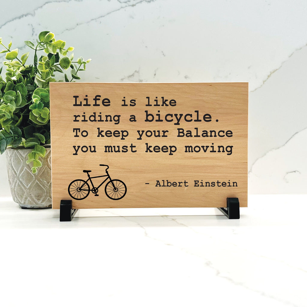 Customize your cherished moments with our Bicycle Personalized Wood Quote available at www.florida-funshine.com. Create a heartfelt gift for family and friends with free personalization, quick shipping in 1-2 business days, and quality crafted picture frames, portraits, and plaques made in the USA.