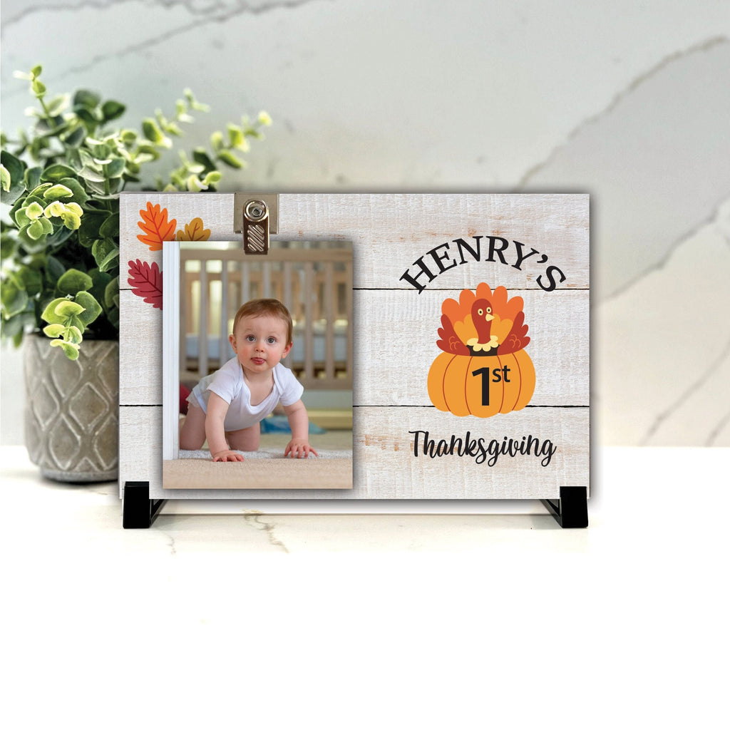 Customize your cherished moments with our First Thanksgiving Personalized Picture Frame available at www.florida-funshine.com. Create a heartfelt gift for family and friends with free personalization, quick shipping in 1-2 business days, and quality crafted picture frames, portraits, and plaques made in the USA.