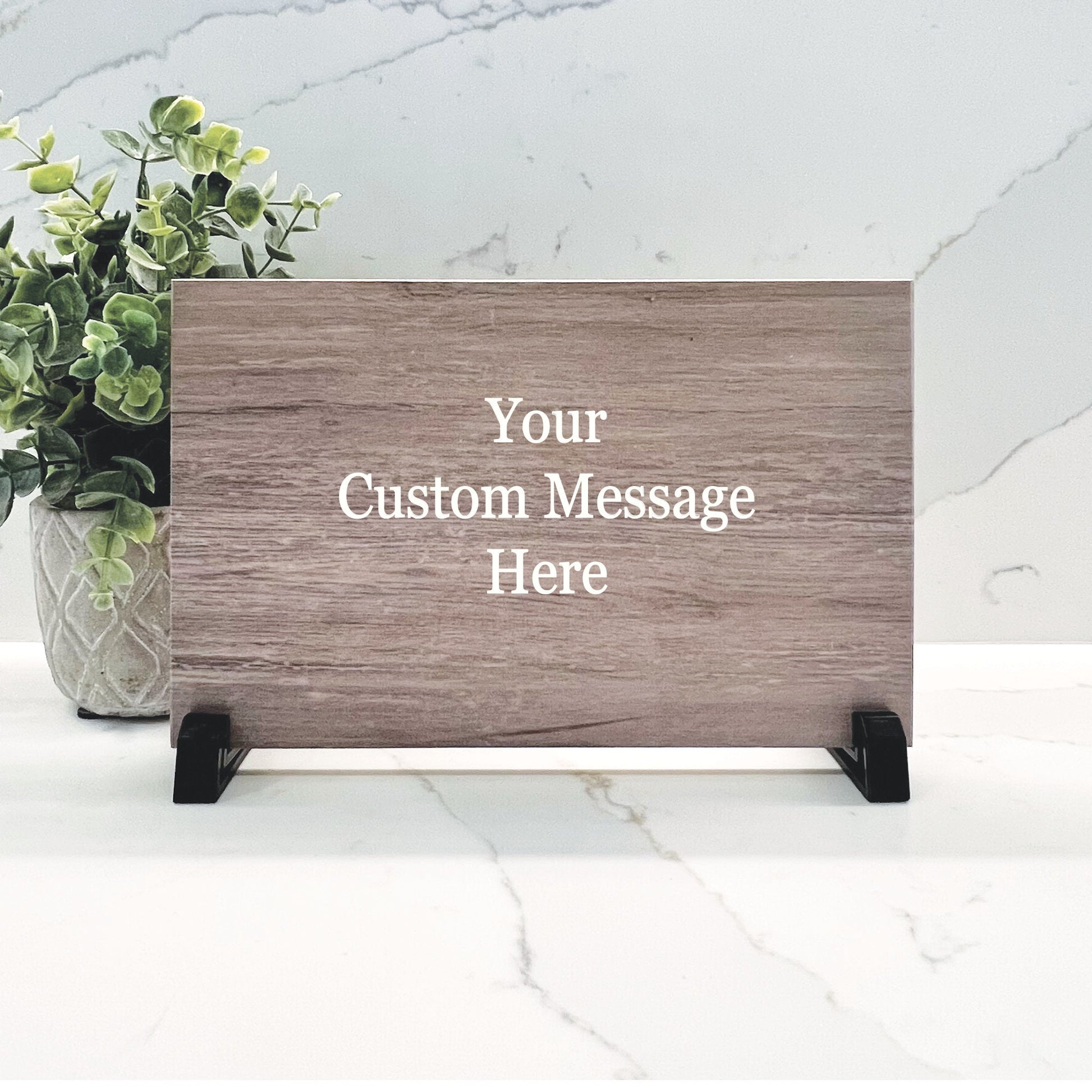 Personalized Wood Sign - Custom 8.5"x5.5" Wood Sign with stand, Choice of Wording & Font, Personalized Gift for any occasion
