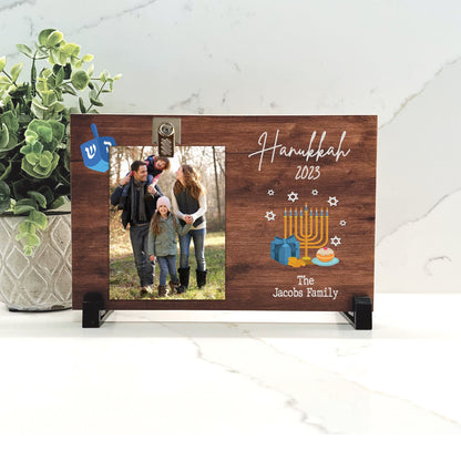 Customize your cherished moments with our  Hanukkah Personalized Picture Frame available at www.florida-funshine.com. Create a heartfelt gift for family and friends with free personalization, quick shipping in 1-2 business days, and quality crafted picture frames, portraits, and plaques made in the USA."