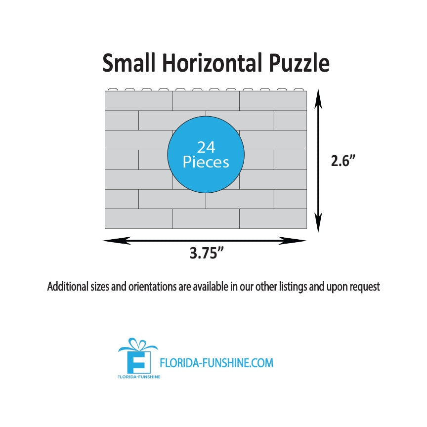 Small Horizontal Photo Block Puzzle made from Lego Compatible Bricks, Building Block, Puzzle, Unique photo gift, all occasions