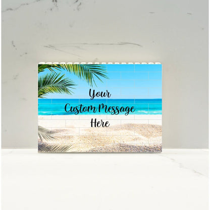 Custom Beach Brick Puzzle, Building Blocks Personalized with your message, Unique Gift for family, couples, kids, friends