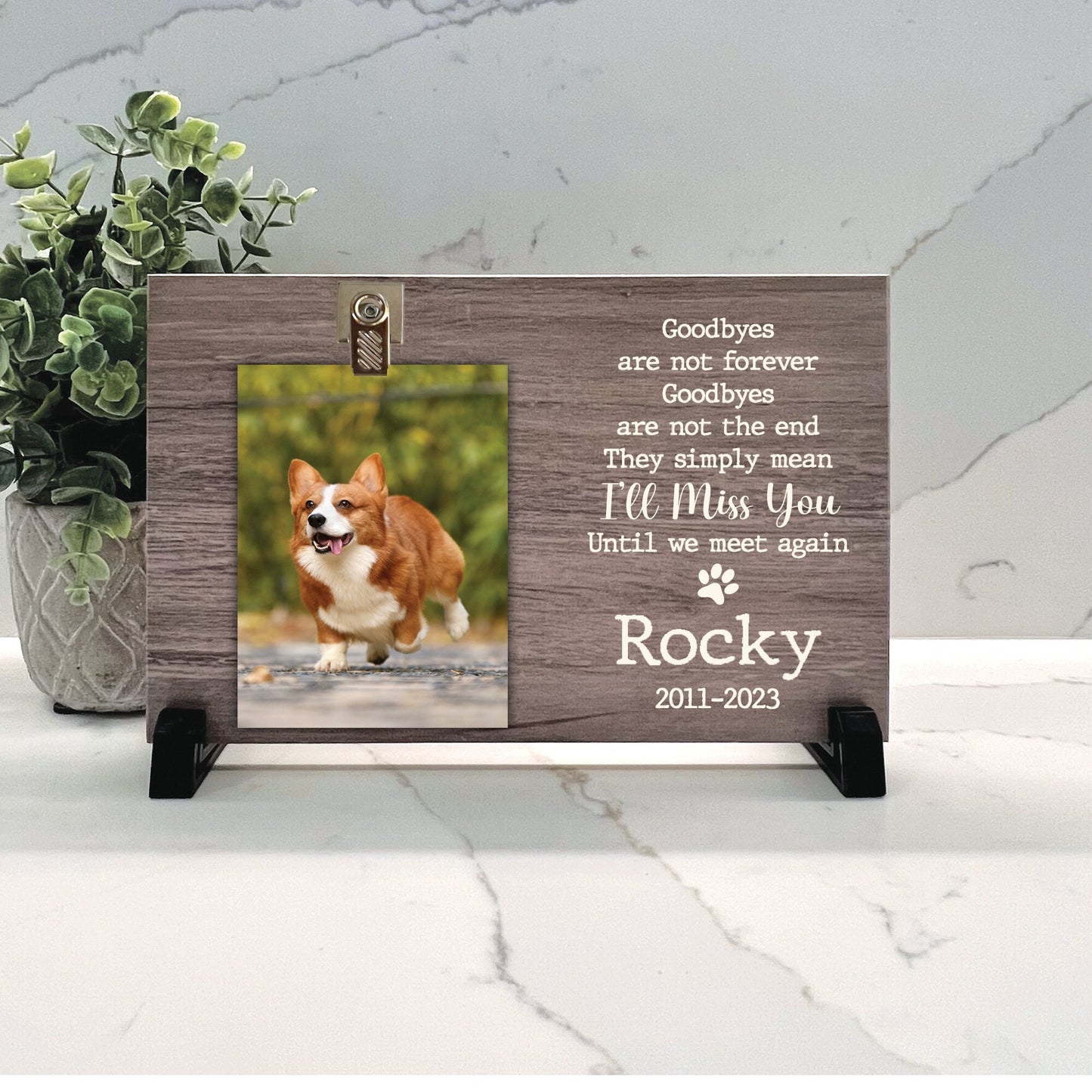 Dog Memorial Gift - Goodbyes are not forever, Dog Memorial Frame, Dog loss Gift, Pet memorial frame