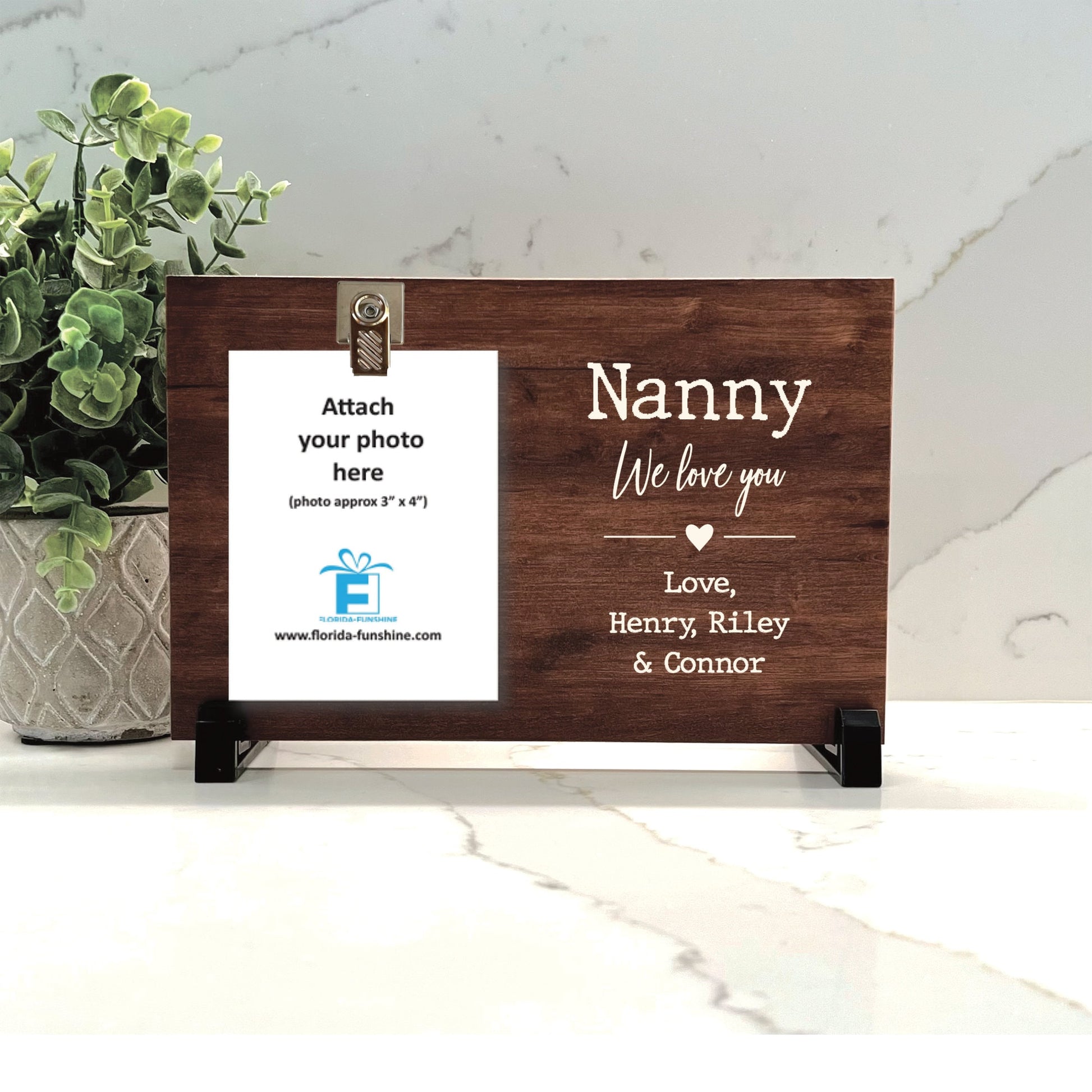 Nanny Frame, Personalized Frame, Personalized Gift for Nanny, Nana, Grandma, Personalized Wood Frame with grandchildren's names