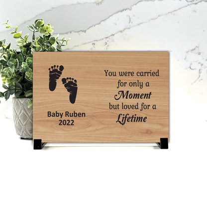 Baby Memorial - Sympathy Gift Bereavement Gift Miscarriage Gift - Loss of Baby - Condolence Gift - Personalized Wood Memorial for Baby Loss