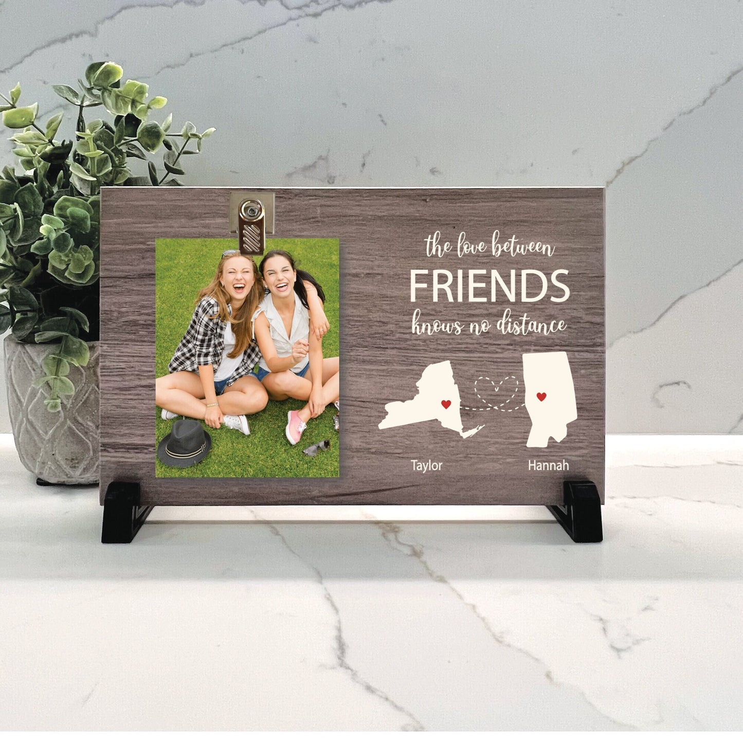 Friendship Frame, States apart, Valentine’s Day, Friendship states connected, Long distance love, birthday sign, Personalized Friends Frame