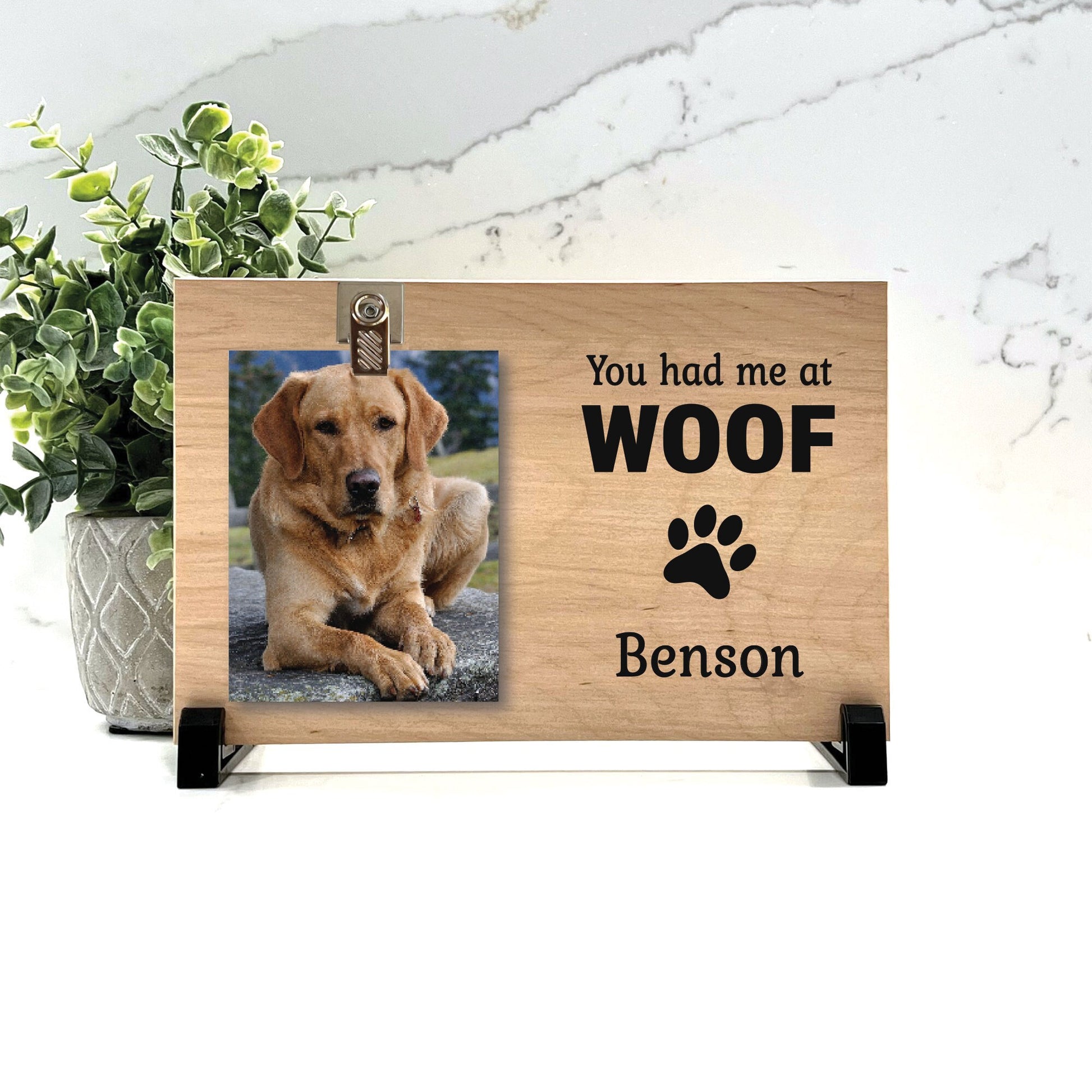 You had me at WOOF Personalized Wood frame with Dog's Name, New dog gift, dog lover gift, Dog Picture Frame, Dog Owner Gift, Color choice