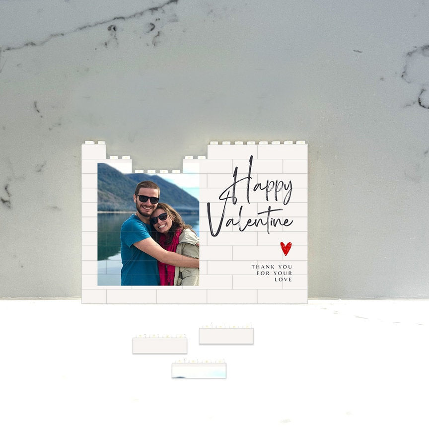 Valentine's Day Photo puzzle with custom message, Personalized Valentines Brick Puzzles, Unique Photo Gift for couples, Photo Puzzle