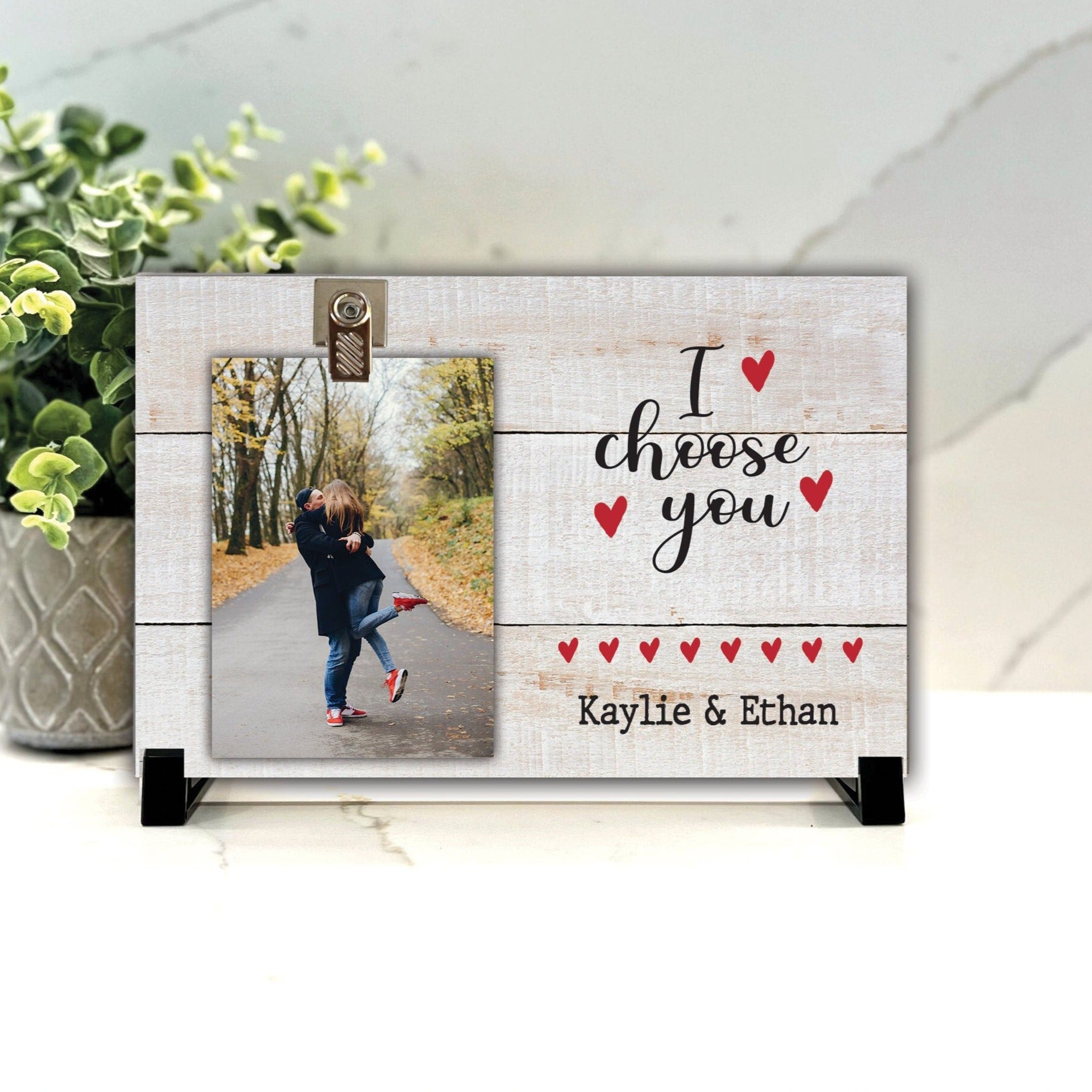 I Choose You Valentines Gift Frame Personalized with couple's name - Gifts for husband, wife, girlfriend, boyfriend, spouse, fiance